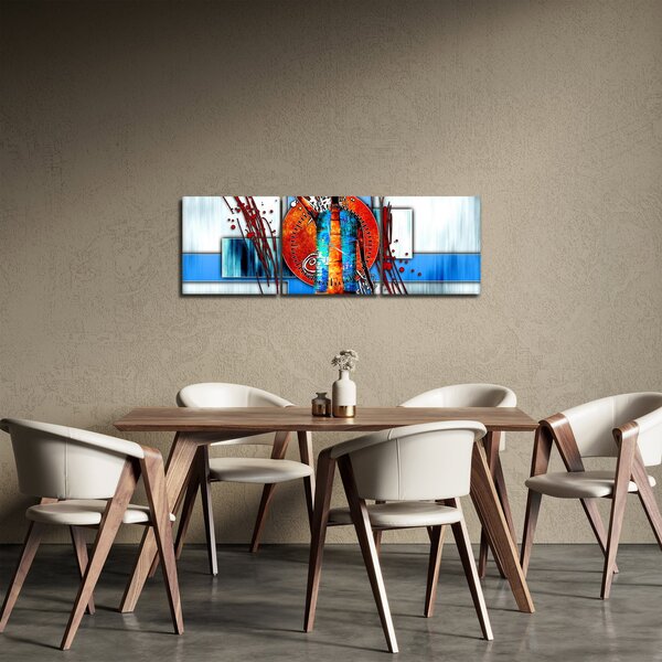 Obraz przedstawiający starożytną osobę (z zegarem) (90x30 cm)
