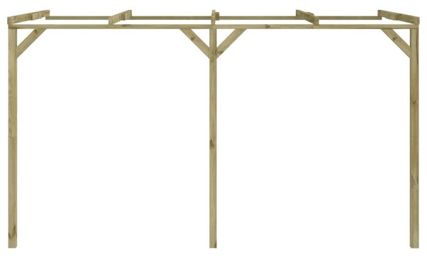 Pergola przyścienna, 2 x 4 x 2,2 m, drewno