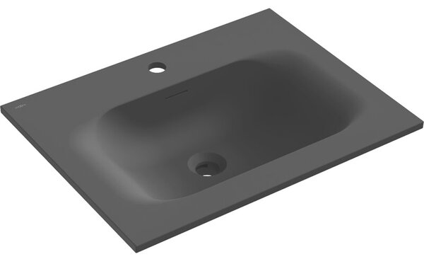 Mexen Vela umywalka wpuszczana w blat 61 x 46,5 cm, czarny mat - 25236071