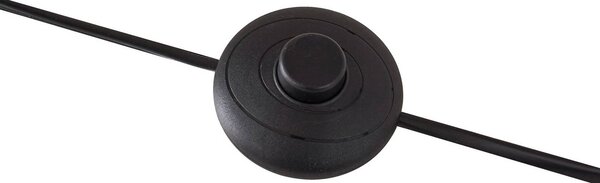 Lampa stojąca Charlia Lindby, ciemne drewno, salon / jadalnia, tkanina / materiał / jedwab, skandynawski