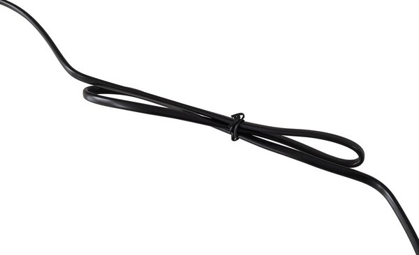 Lampa stojąca Charlia Lindby, ciemne drewno, salon / jadalnia, tkanina / materiał / jedwab, skandynawski