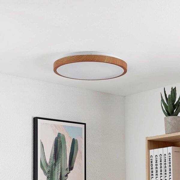Lampa sufitowa LED Mynte Lindby, jasne drewno, salon / jadalnia, tworzywo sztuczne, nowoczesny