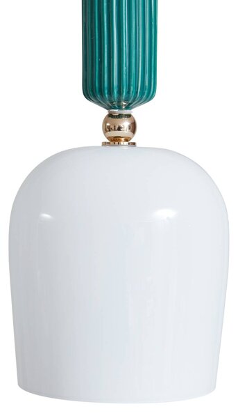 Lampa wisząca szklana Ysoria Lindby, możliwość ściemniania, multikolor, salon / jadalnia, ceramika, design