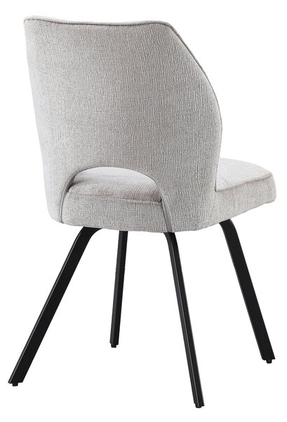 TULIP Ciemny Beż (tkanina UF980-03) - NOWOCZESNE KRZESŁO TAPICEROWANE DO SALONU/JADALNI/BIURA LOFT