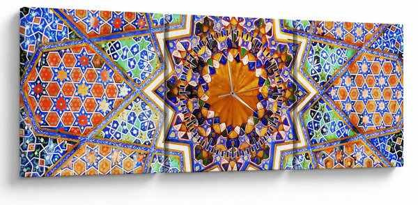 Obraz mozaiki (z zegarem) (90x30 cm)