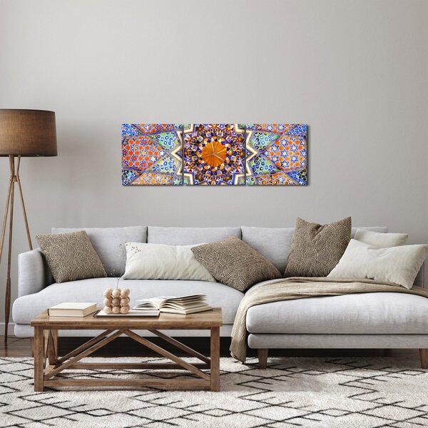 Obraz mozaiki (z zegarem) (90x30 cm)