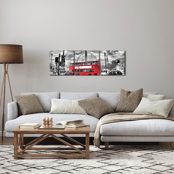 Obraz - Trafalgar Square (z zegarem) (90x30 cm)