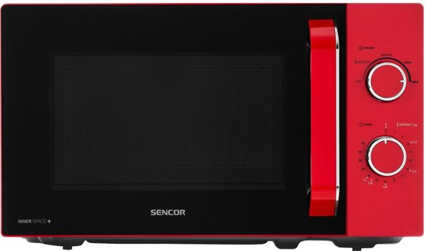 Kuchenka mikrofalowa SENCOR SMW 1920RD 700W średnica 25.5 cm pojemność 20L Czarno-czerwony
