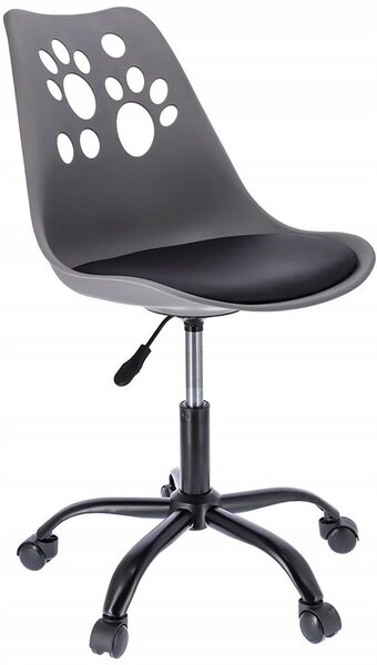 Szaro-czarne krzesło obrotowe do komputera - Fiti 4X