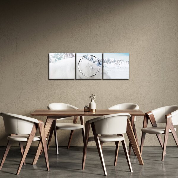 Obraz - Niedźwiedź polarny (z zegarem) (90x30 cm)