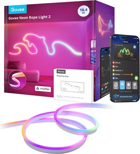 Taśma LED GOVEE Neon Rope Light 2 H61D5 5 m Wi-Fi/Bluetooth
