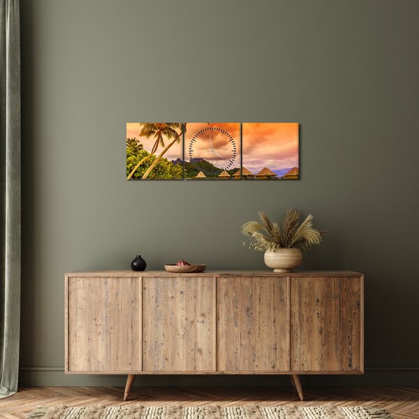 Obraz - Bora Bora Island (z zegarem) (90x30 cm)