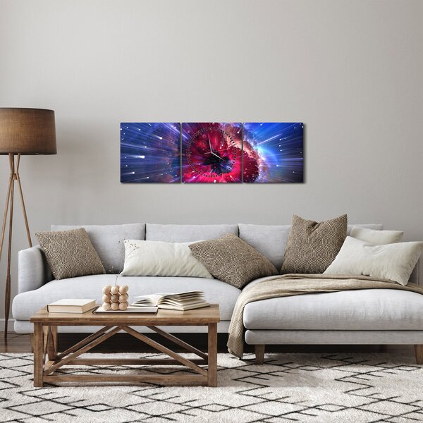 Obraz - Energia Wszechświata (z zegarem) (90x30 cm)