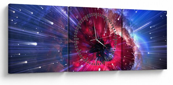 Obraz - Energia Wszechświata (z zegarem) (90x30 cm)