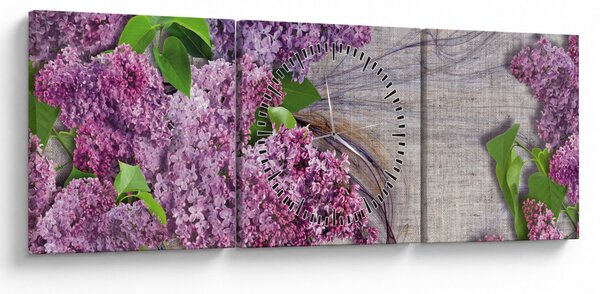 Obraz - Bez (z zegarem) (90x30 cm)