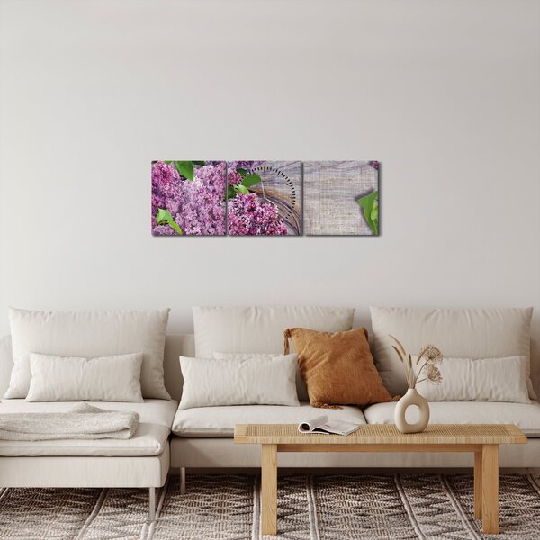 Obraz - Bez (z zegarem) (90x30 cm)