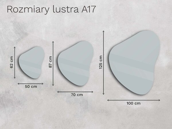 Organiczne LED lustro do łazienki z oświetleniem A17 50x62