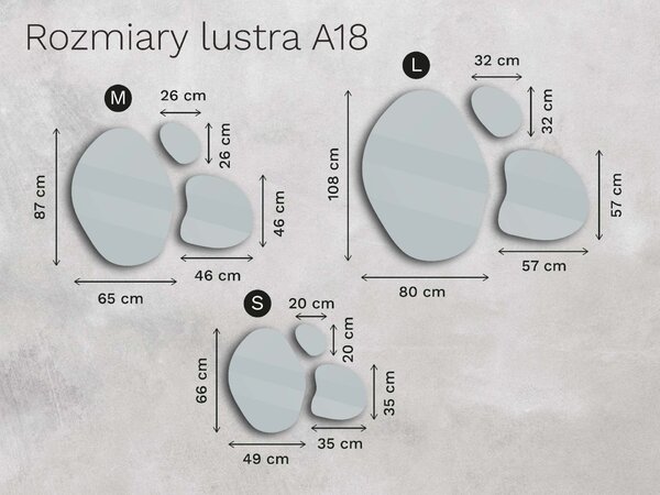 Organiczne LED lustro do łazienki z oświetleniem A18