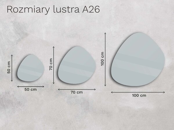 Organiczne LED lustro do łazienki z oświetleniem A26