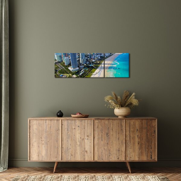 Obraz- Miami, Floryda (z zegarem) (90x30 cm)