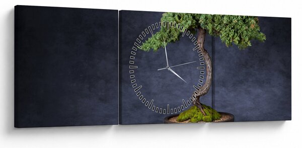 Obraz - Bonsai (z zegarem) (90x30 cm)
