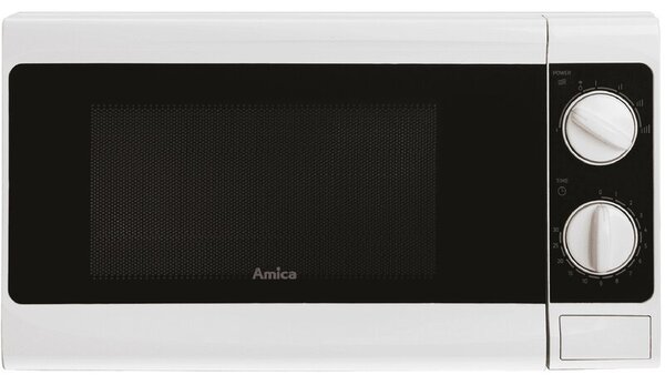 Kuchenka mikrofalowa AMICA AMG17M70V 700W średnica 24.5 cm pojemność 17L MultiWave System Biało-czarny