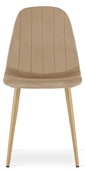 Krzesło jadalniane PADVA VELVET, brązowe