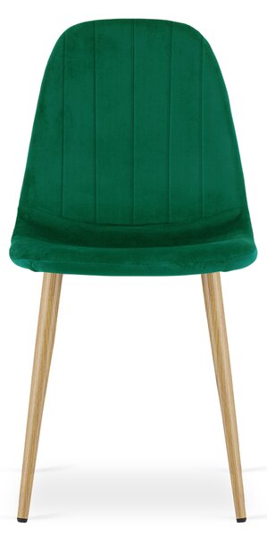 Krzesło do jadalni PADVA VELVET, zielone