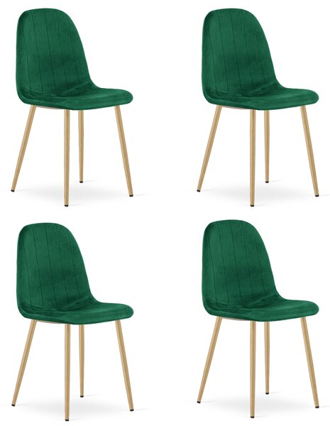 Krzesło do jadalni PADVA VELVET, zielone