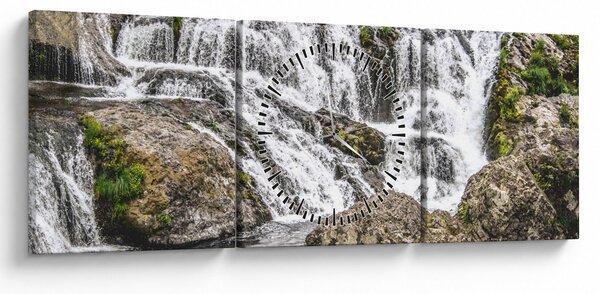 Obraz - Rapids (z zegarem) (90x30 cm)