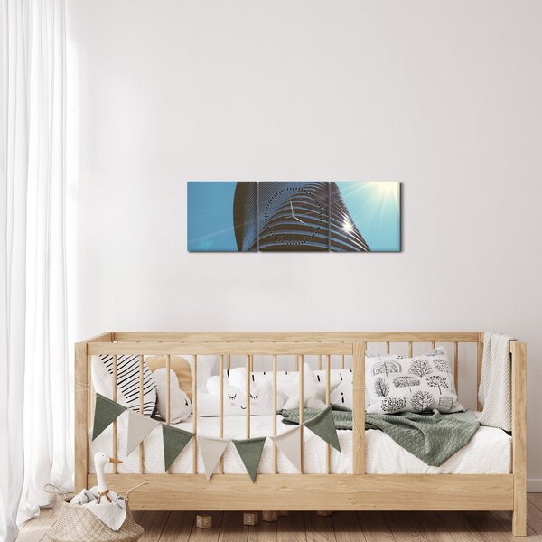 Obraz - Architektura (z zegarem) (90x30 cm)