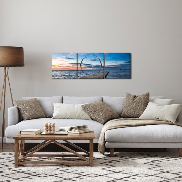 Obraz - Molo (z zegarem) (90x30 cm)