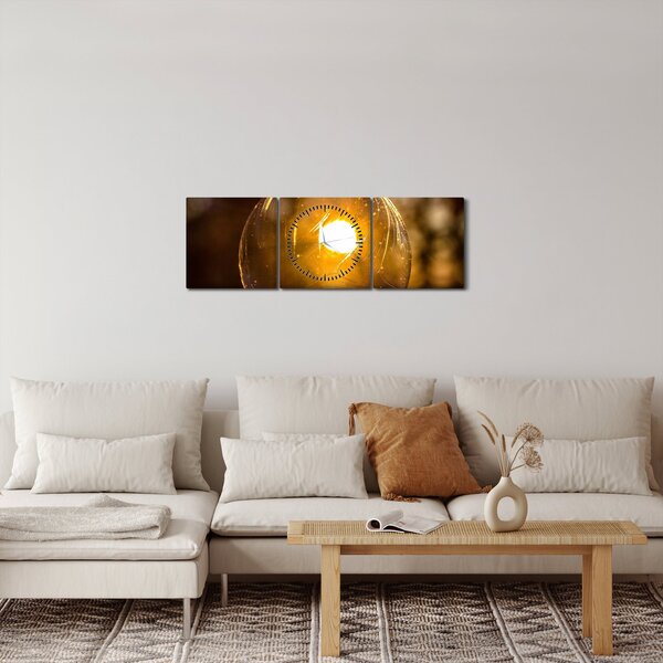 Obraz - Przezroczysta bańka (z zegarem) (90x30 cm)