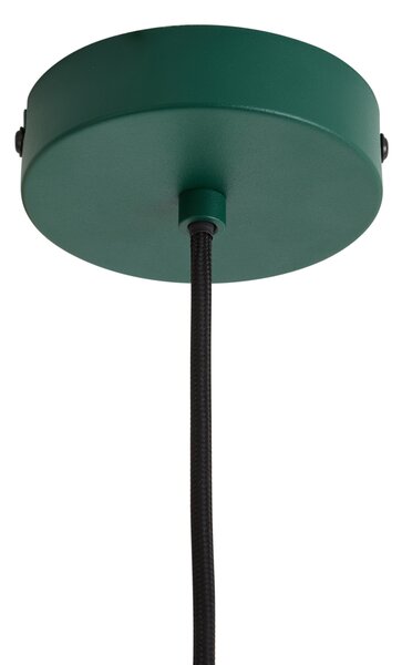 Retro zielona lampa wisząca z zielonym szkłem - Giselle