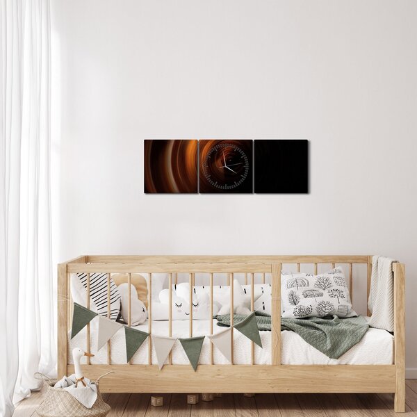 Obraz - Spirala (z zegarem) (90x30 cm)