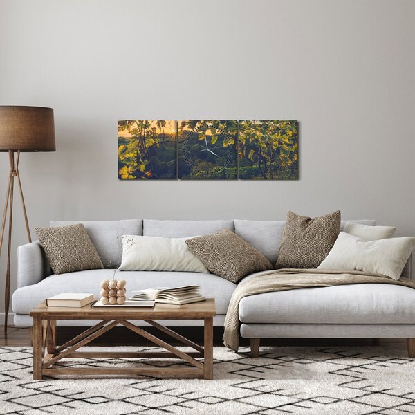 Obraz - Winnica (z zegarem) (90x30 cm)
