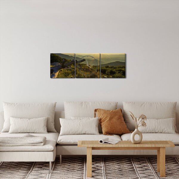 Obraz - Widok na otoczenie (z zegarem) (90x30 cm)