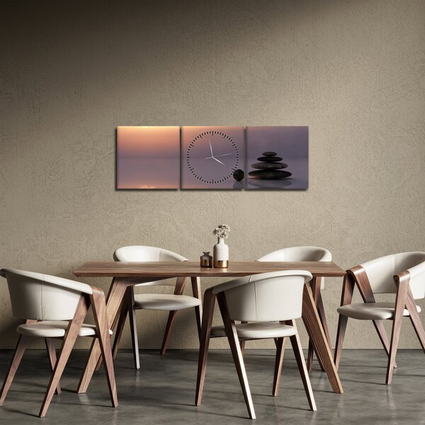 Obraz - Równowaga (z zegarem) (90x30 cm)