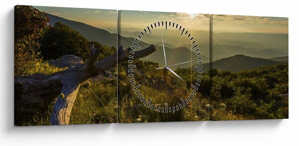 Obraz - Widok na otoczenie (z zegarem) (90x30 cm)