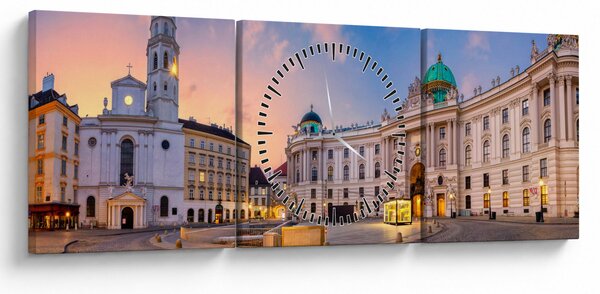 Obraz - Austria, Wiedeń (z zegarem) (90x30 cm)