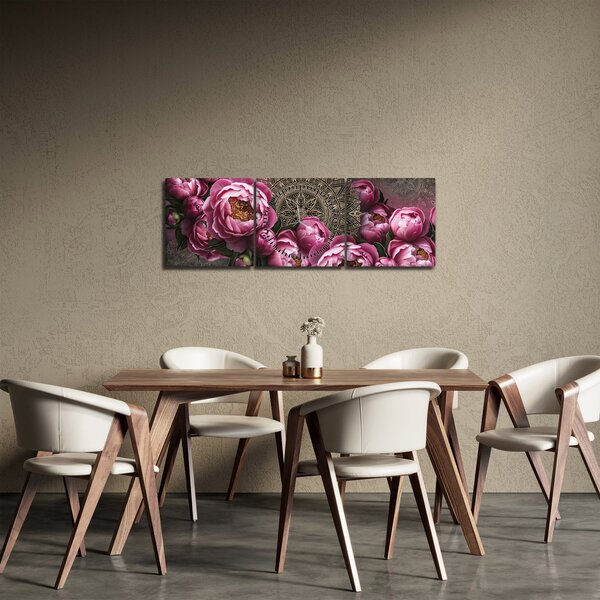 Obraz - Harmonia (z zegarem) (90x30 cm)