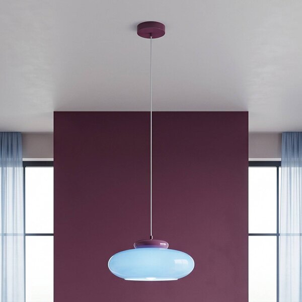 EGLO Lampa wisząca Berardelli, możliwość ściemniania, fioletowy / różowy / bladoróżowy, salon / jadalnia, szkło, nowoczesny