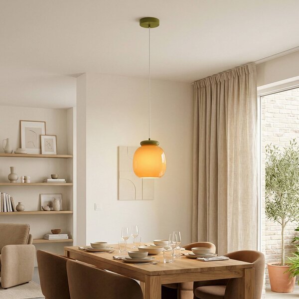 EGLO Lampa wisząca Berardelli, możliwość ściemniania, żółty / pomarańczowy, salon / jadalnia, szkło, nowoczesny