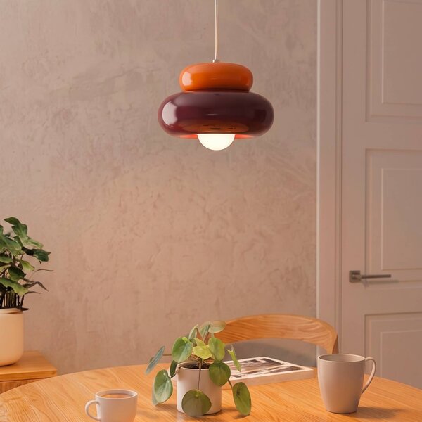 EGLO Lampa wisząca Torchiarolo, możliwość ściemniania, czerwony, salon / jadalnia, metal, nowoczesny