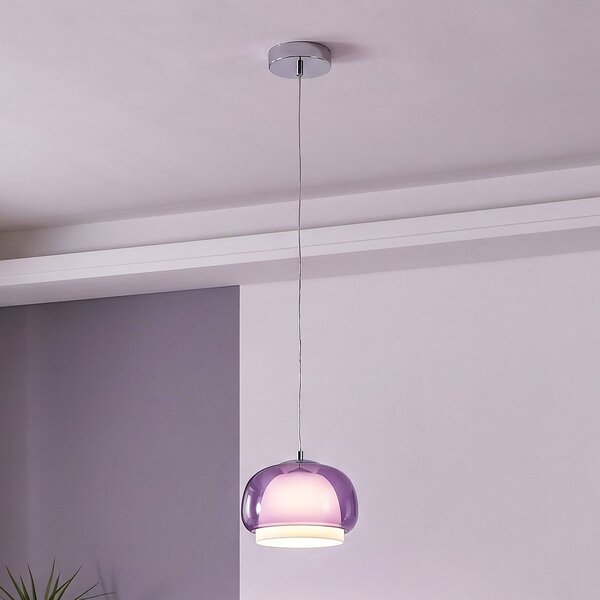 EGLO Lampa wisząca Belomontejo, możliwość ściemniania, fioletowy / różowy / bladoróżowy, salon / jadalnia, szkło, młodzieżowy