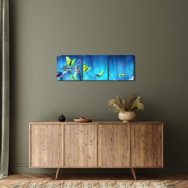 Obraz - Wolność (z zegarem) (90x30 cm)