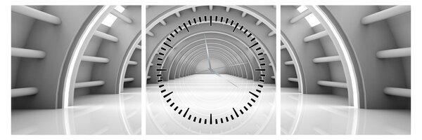 Obraz - przepustka 3D (z zegarem) (90x30 cm)