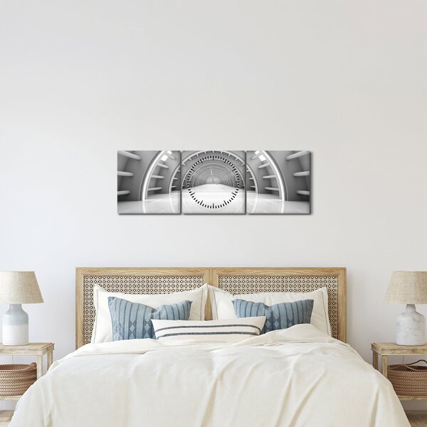 Obraz - przepustka 3D (z zegarem) (90x30 cm)
