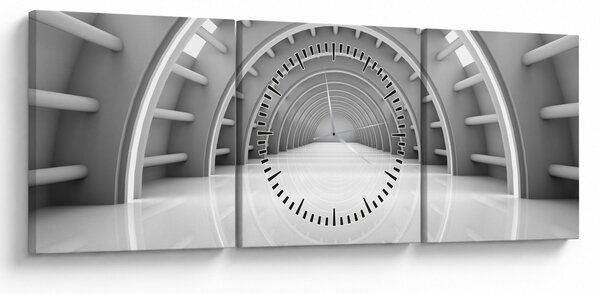 Obraz - przepustka 3D (z zegarem) (90x30 cm)