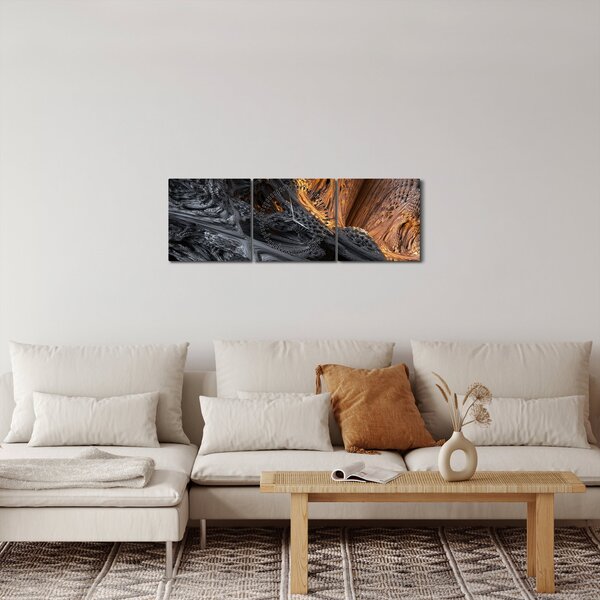 Obraz - Spojrzenie do środka (z zegarem) (90x30 cm)